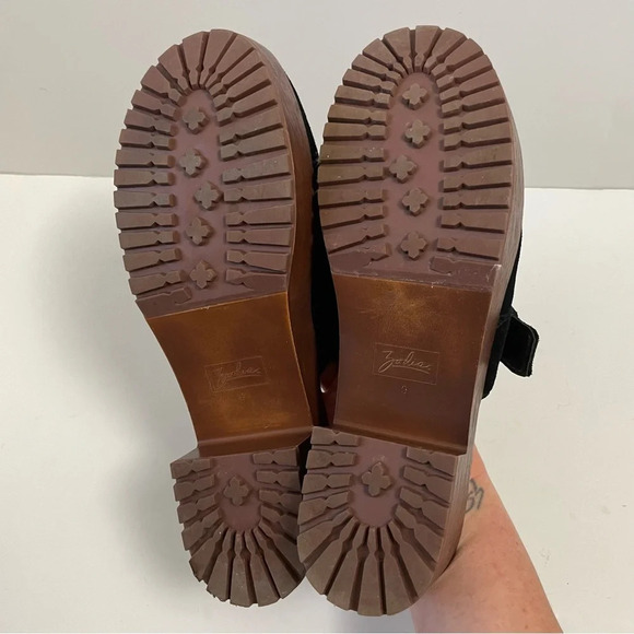 Zodiac Raine Suede Chunky Mules Clogs Size 9M Black - Picture 7 of 15